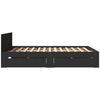 vidaXL Bed Frame with Headboard without Mattress Black 160x200 cm