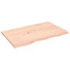 vidaXL Bathroom Countertop 80x50x2 cm Untreated Solid Wood