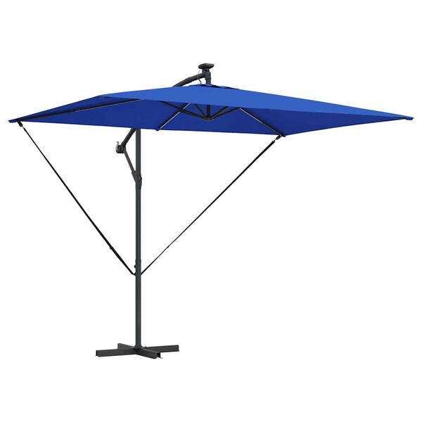 vidaXL Umbrella Azurblau 294 x 200 x 270 cm Polyester and Aluminium