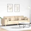 vidaXL Fabric Sofa with Cushion Cream 208 cm Fabric