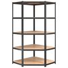 vidaXL 5-Layer Shelves 3 pcs Anthracite Steel&Engineered Wood