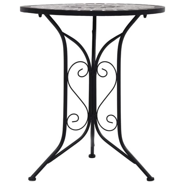 vidaXL Mosaic Bistro Table Grey 61cm Ceramic
