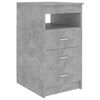 vidaXL Desk Concrete Grey 140x50x76 cm Engineered Wood