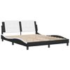 vidaXL Bed Frame without Mattress "Zadar" Black and White 160x200 cm Faux Leather
