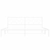 vidaXL Metal Bed Frame without Mattress with Headboard White 200x200cm