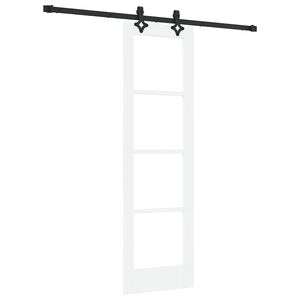 vidaXL Sliding Door ORKDAL White and Black 61 x 198.5 cm
