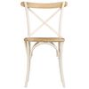 vidaXL Cross Chairs 2 pcs White Solid Mango Wood