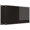 vidaXL Kitchen Backsplash 2 pcs Black 100 x 60 cm Tempered Glass