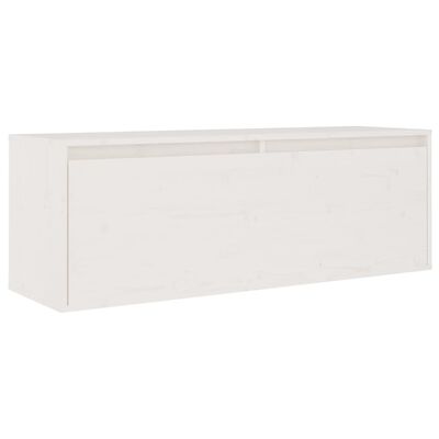 vidaXL Wall Cabinet White 100x30x35 cm Solid Wood Pine