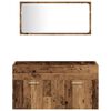 vidaXL 3 Piece Bathroom Furniture Set Old Wood Engineered Wood