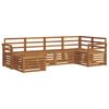vidaXL Outdoor Sofa Set 6 pcs Natural Polyester