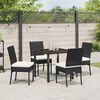 vidaXL Garden Dining Set 5 pcs Cream Powder-Coated Steel