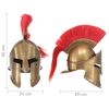 vidaXL Greek Warrior Helmet Antique Replica LARP Brass Steel