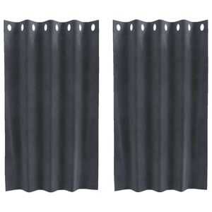 vidaXL Blackout Curtains 2 pcs Light Grey 140 x 140 cm Velvet
