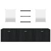 vidaXL 6 Piece Bathroom Furniture Set Black Engineered Wood