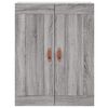 vidaXL Highboard Grey Sonoma 69.5x34x180 cm Engineered Wood