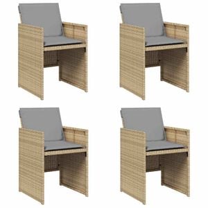 vidaXL Garden Chair | Set of 4 | Mix Beige, Light Grey