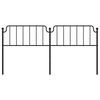 vidaXL Metal Replace Headboard Black 200 cm