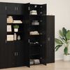 vidaXL Storage Cabinet 3 pcs Black Oak