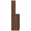 vidaXL Bedside Cabinet Brown Oak 39x35x125 cm Engineered Wood