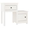 vidaXL Bedside Cabinet 2 pcs White 79.5x38x65.5 cm Solid Wood Pine