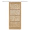 vidaXL Sliding Door Brown 93 x 202 cm Solid Pine Wood