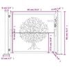 vidaXL Garden Gate Anthracite 100x75 cm Steel Tree Design