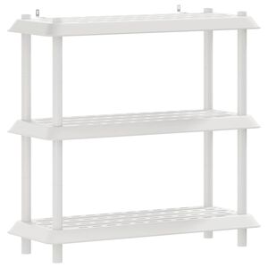 vidaXL Shelving Unit 3-Tier 100 x 40 x 96 cm PP White