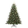 vidaXL Artificial Christmas Tree with 300 LEDs with Stand Green 180 cm