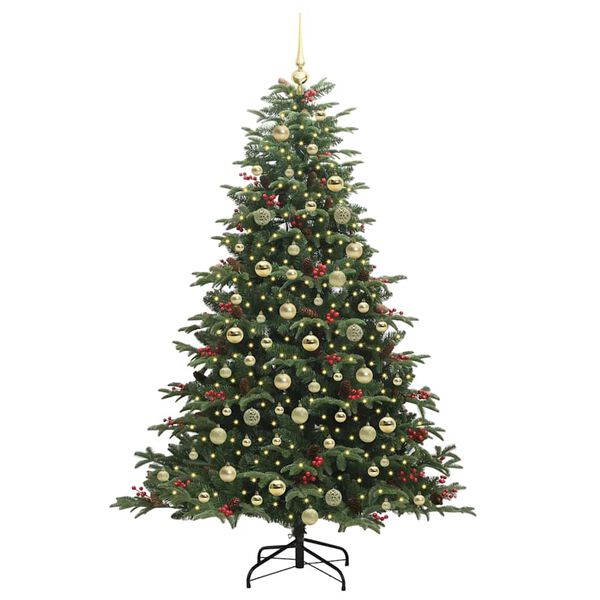 vidaXL Artificial Christmas Tree with 300 LEDs with Stand Green 180 cm