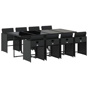 vidaXL Garden Dining Set | Black