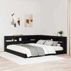 vidaXL Storage Headboard with Shelf Black Oak 180 cm Engineered Wood