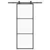 vidaXL Sliding Door with Hardware Set 76x205 cm ESG Glass&Aluminium