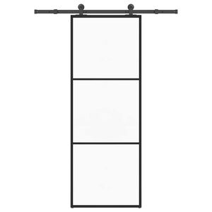 vidaXL Sliding Door with Hardware Set 76x205 cm ESG Glass&Aluminium