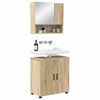 vidaXL Bathroom Furniture Set 2 pcs Sonoma Oak Engineered wood & Metal