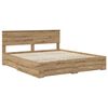 vidaXL Bed Frame with Drawer Artisan Oak 180 x 200 cm Engineered Wood