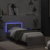 vidaXL Bed Frame without Mattress with LED Lights Concrete Grey 90x190 cm Single