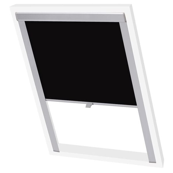 vidaXL Blackout Roller Blind Black FK06