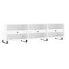 vidaXL TV Cabinet High Gloss White 150x30x44.5 cm Engineered Wood