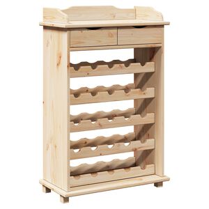 vidaXL Wine Rack Natural 58 x 28 x 90 cm Solid Pine Wood