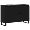 vidaXL Sideboard Black Oak 101.5 x 35 x 70 cm Engineered Wood