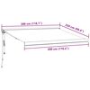 vidaXL Retractable Awning Anthracite and White 3x2.5 m Fabric&Aluminium