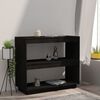 vidaXL Book Cabinet Black 80x35x71 cm Solid Pinewood