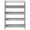vidaXL Shoe Rack Grey Sonoma 60x25x81 cm Engineered Wood