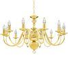 vidaXL Chandelier Golden 12 x E14 Bulbs