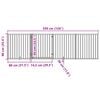 vidaXL Dog Gate with Door Foldable 4 Panels Brown 320 cm Poplar Wood