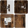 vidaXL Bathroom Furniture Set 2 pcs Smoked Oak Engineered wood & Metal