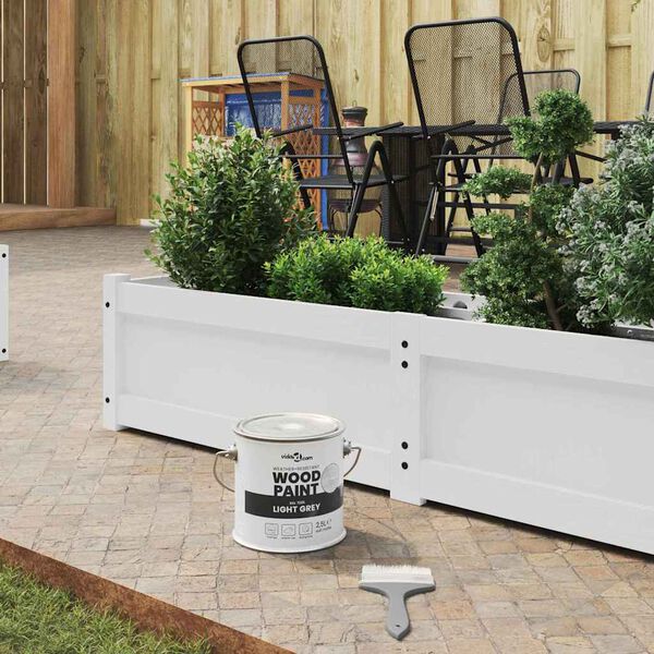 vidaXL Wood Paint Grey 16.5 x 16.5 x 16 cm Wall Print