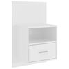 vidaXL Wall-mounted Bedside Cabinets 2 pcs High Gloss White