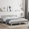 vidaXL Bed Frame without Mattress Grey Sonoma 180x200 cm Super King